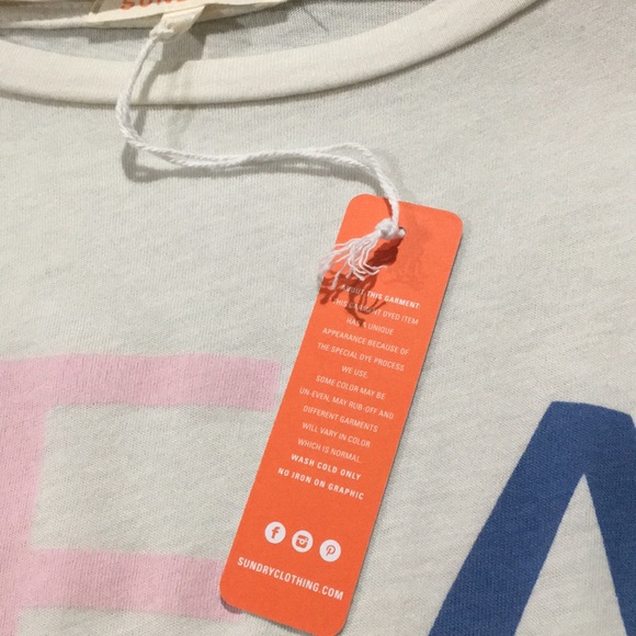 NWT Sundry tees with ‘Sea Love & Sun’ logo size 1 - Picture 8 of 9